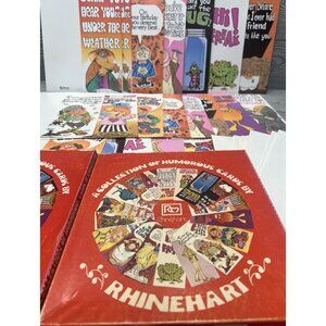 Rhinehart Novelty Greeting Cards Envelopes Get Well Birthday Lot of 23 & Boxes
